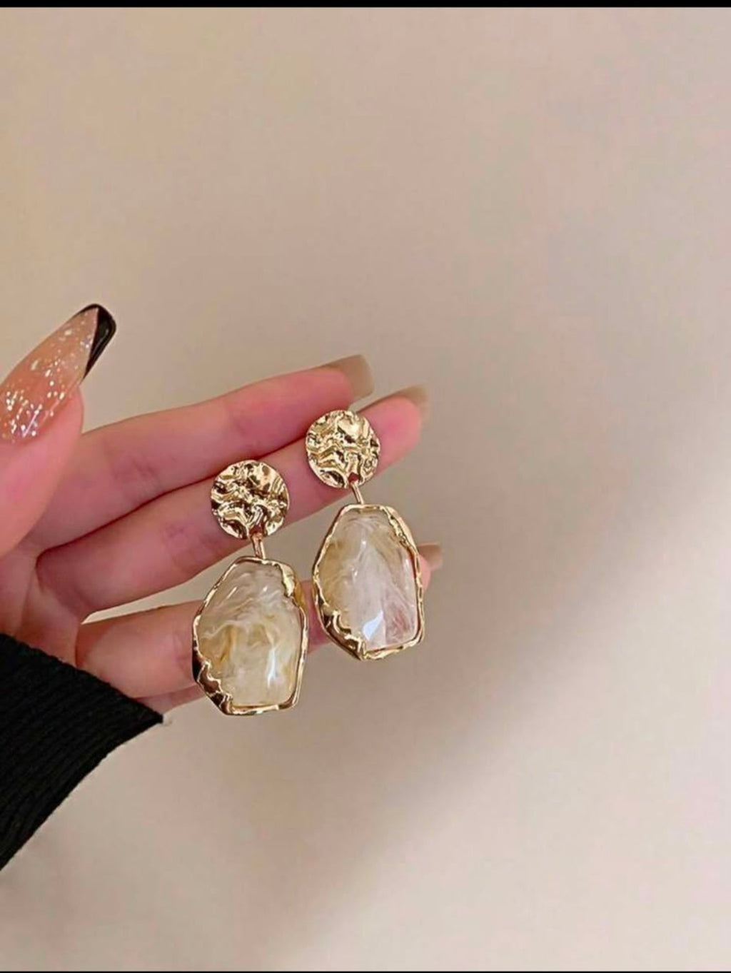 Gold Geo Chunky Earrings