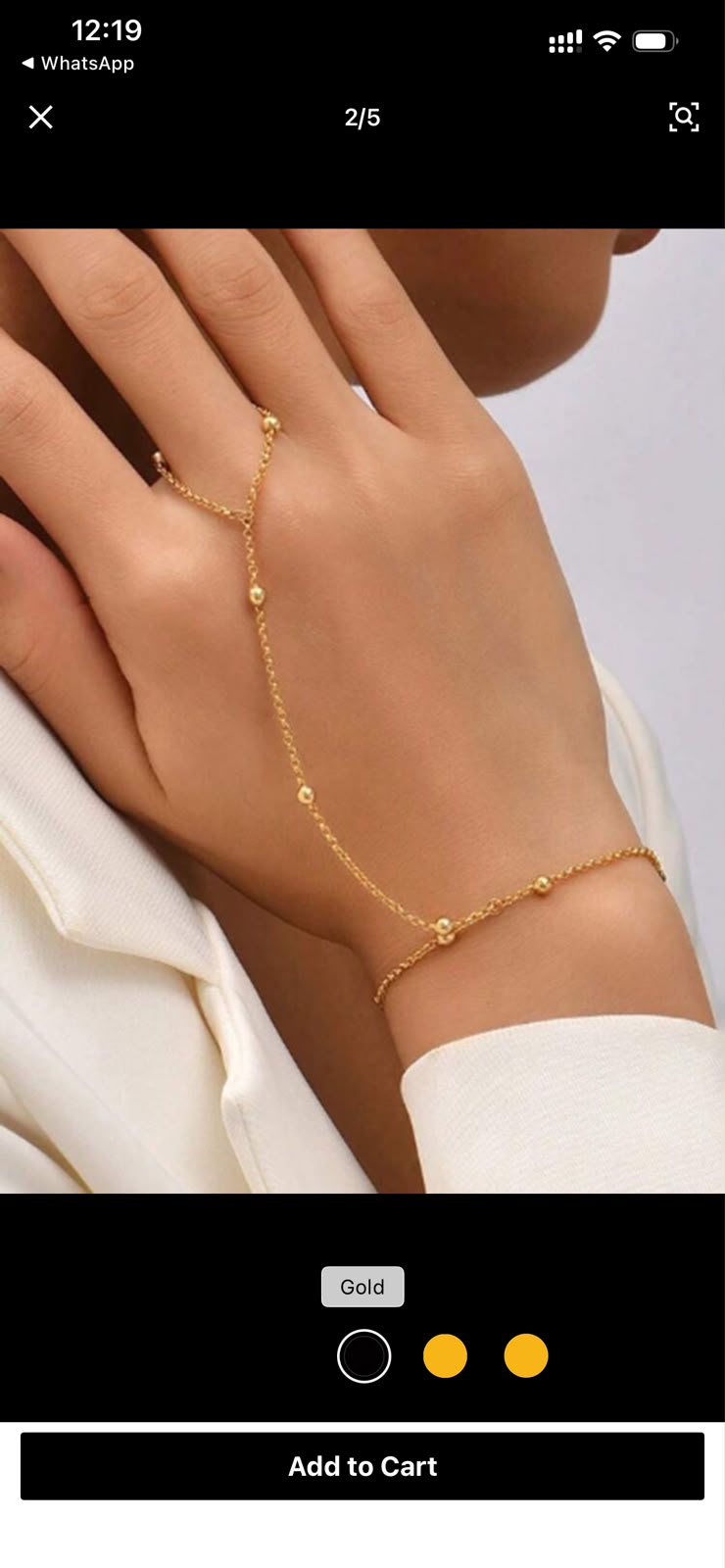 Golden Bead whisper Ring